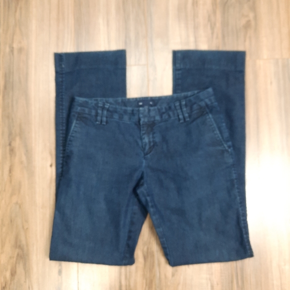 Gap "Outlet" Dark Rinse Flat Front Trouser Jeans - Picture 1 of 3